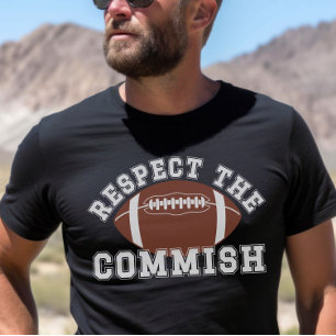 Fantasy Football Respecteer de Commish FFL T-shirt
