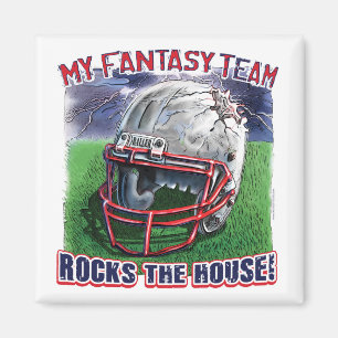 Fantasy Football Rocks the House Gear Magneet