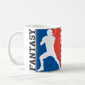 Fantasy Football, rood wit en blauw Logo Koffiemok (Links)