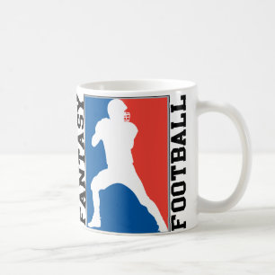 Fantasy Football, rood wit en blauw Logo Koffiemok