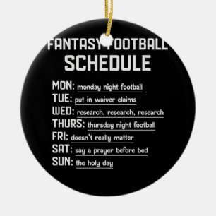 Fantasy Football schema nacht Football Favoriet Keramisch Ornament
