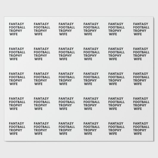Fantasy Football Trofee Vrouw Funny Couples Cadeaupapier (Vlak)