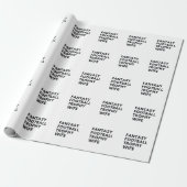 Fantasy Football Trofee Vrouw Funny Couples Cadeaupapier (Uitgerold)