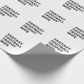 Fantasy Football Trofee Vrouw Funny Couples Cadeaupapier (Hoek)