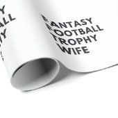 Fantasy Football Trofee Vrouw Funny Couples Cadeaupapier (Rol Hoek)