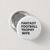 Fantasy Football Trofee Vrouw Funny Couples Ronde Button 3,2 Cm (Voorkant /achterkant)
