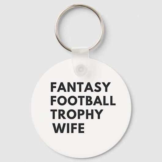 Fantasy Football Trofee Vrouw Funny Couples Sleutelhanger (Voorkant)