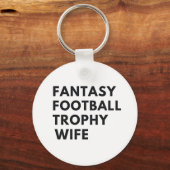 Fantasy Football Trofee Vrouw Funny Couples Sleutelhanger (Voorkant)