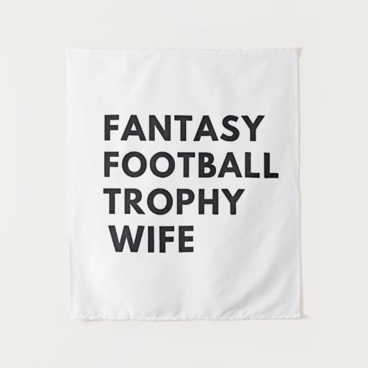 Fantasy Football Trofee Vrouw Funny Couples Wandkleed (Voorkant)