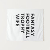 Fantasy Football Trofee Vrouw Funny Couples Wandkleed (Voorkant (horizontaal))