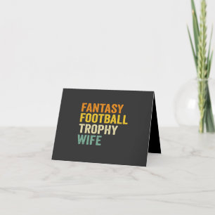Fantasy Football Trofee Vrouw Grappig Gift Bedankkaart