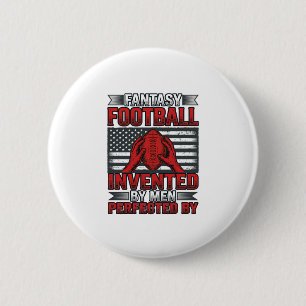 Fantasy Football Vintage Basketbal Vlag T-shirt De Ronde Button 5,7 Cm