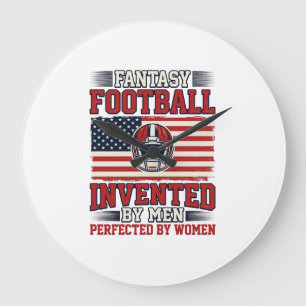 Fantasy Football Vrouwen Vintage Sportshirt_1 Grote Klok