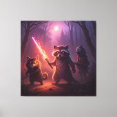 Fantasy Forest Animal Adventure Art Canvas Afdruk (Voorkant)