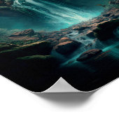 Fantasy Forest Art, Mystical Waterfall, Magical Poster (Hoek)