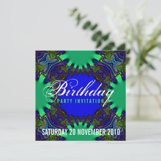 Fantasy Forest Birthday Invitation Kaart (Staand voorkant)