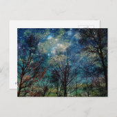 Fantasy Forest Celestial Bossen Night Stars Briefkaart (Voorkant / Achterkant)