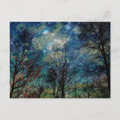Fantasy Forest Celestial Bossen Night Stars Briefkaart (Voorkant)