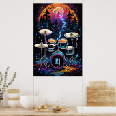 Fantasy Forest Drum Set Poster (Keuken)