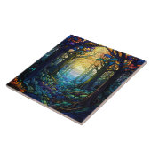 Fantasy Forest Gebrandschilderd Glas Tegeltje (Zijkant)