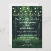 Fantasy Forest Gouden Slingerlichten Bruiloft Kaart (Voorkant)