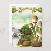 Fantasy Forest Journal Ephemera Feestdagenkaart (Voorkant / Achterkant)