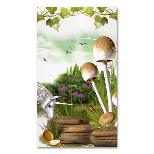 Fantasy Forest Journal Ephemera Magnetisch Visitekaartje (Voorkant Verticaal)