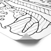 Fantasy Forest Oude Kersenboom Kleurplaat Pagina K Poster (Hoek)