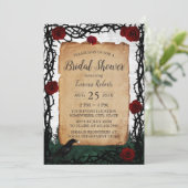 Fantasy Forest Roos & Thorn Vrijgezellenfeest Kaart (Staand voorkant)