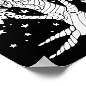 Fantasy Forest Sterrennacht Tree Kleurplaat Pagina Poster (Hoek)