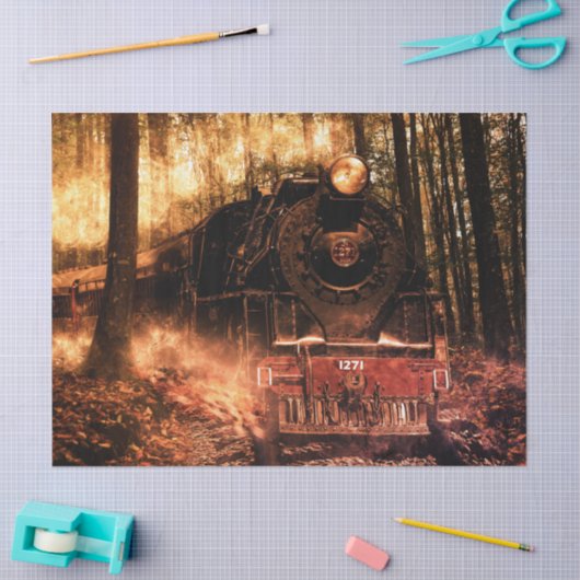 fantasy forest train tissue papier (Craft)