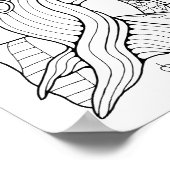 Fantasy Forest Twisted Tree Kleurplaat Pagina Kuns Poster (Hoek)