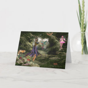 Fantasy Forest van ons allemaal Verjaardag Kaart