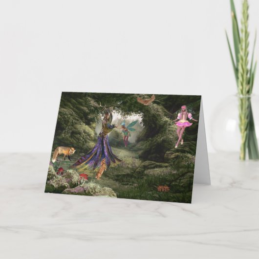 Fantasy Forest van ons allemaal Verjaardag Kaart (Voorkant)