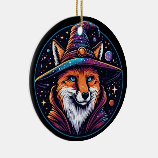 Fantasy Fox - Celestial Wizard Keramisch Ornament (Rechts)