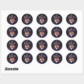 Fantasy Fox - Celestial Wizard Ronde Sticker (Vel)