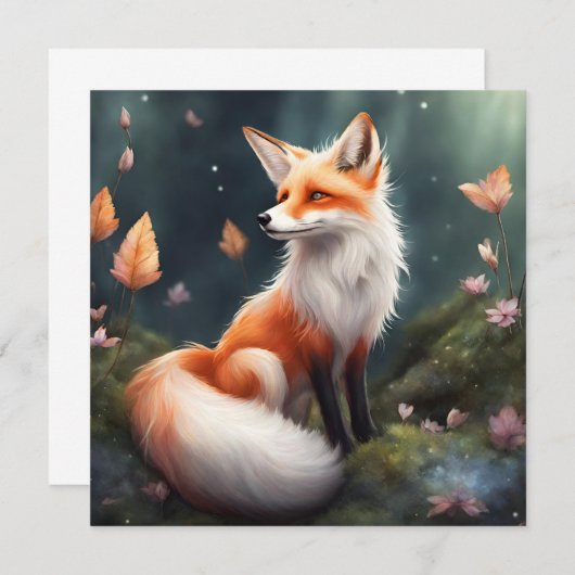 Fantasy Fox Natuur Kunst (Voorkant / Achterkant)
