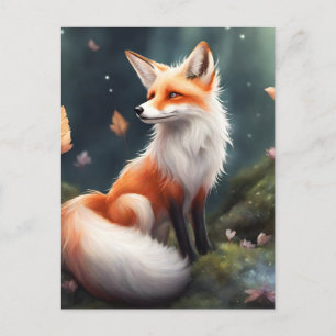 Fantasy Fox Natuur Kunst Briefkaart