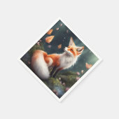 Fantasy Fox Natuur Kunst Servet (Hoek)