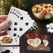 Fantasy Fractals Initialen Hart Persoonlijk Pokerkaarten (Insitu)