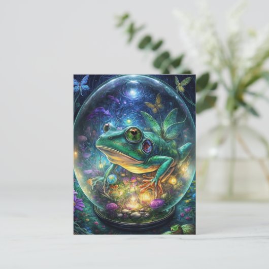 Fantasy Frog Terrainium Briefkaart (Staand voorkant)