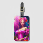 Fantasy Fuchsia Fairy Flower Butterflies Bagagelabel (Voorkant (verticaal))