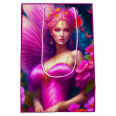 Fantasy Fuchsia Fairy Flower Butterflies Medium Cadeauzakje (Achterkant)