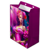 Fantasy Fuchsia Fairy Flower Butterflies Medium Cadeauzakje (Achterkant Gekanteld)