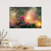 FANTASY Garden, Flowers, Rozen - Poster (Keuken)