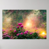 FANTASY Garden, Flowers, Rozen - Poster (Voorkant)