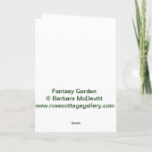 Fantasy Garden Note Kaart (Achterkant)
