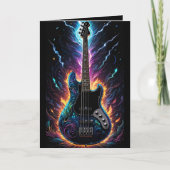 Fantasy gebaseerde elektrische basgitaar blanco kaart (Voorkant)