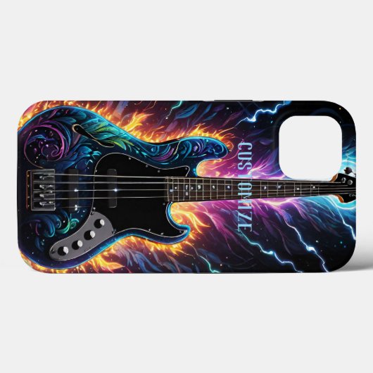 Fantasy gebaseerde elektrische basgitaar Case-Mate iPhone case (Achterkant (horizontaal))