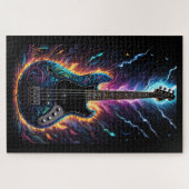 Fantasy gebaseerde elektrische basgitaar legpuzzel (Horizontaal)